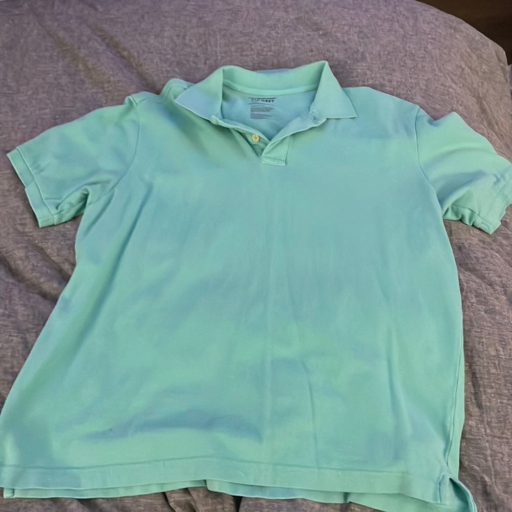 Old Navy Light Aqua Blue Polo Large